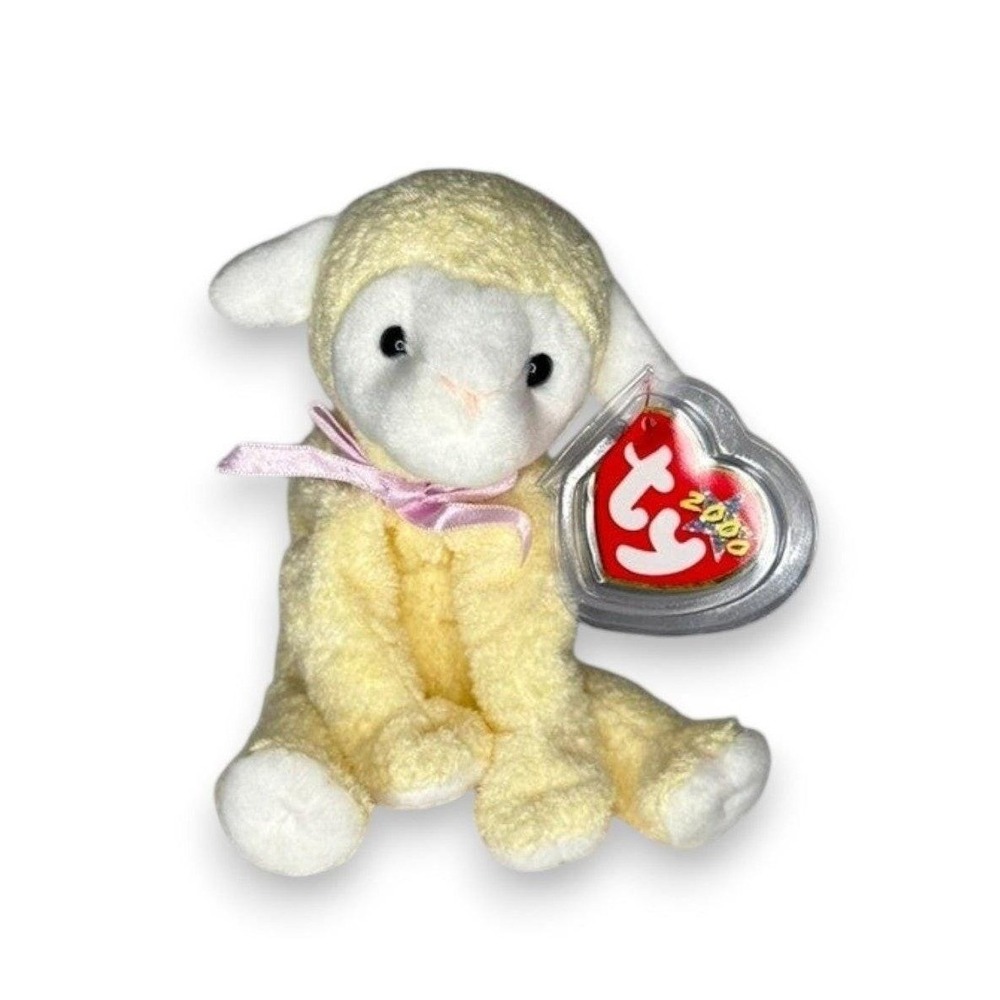 Fleecie the Lamb | Pastel Spring Sweetheart | Mint Heart Tag TY Beanie Baby